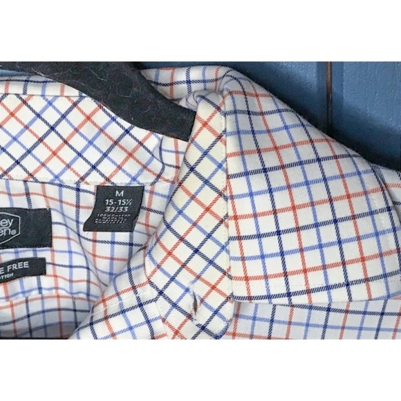 Berkley Jensen Checkered Plaid Button Down Shirt Size M 15-15 1/2 32/33 Preppy - Picture 4 of 6
